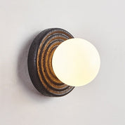 Eurybia - Concentric Travertine Ring Sconce