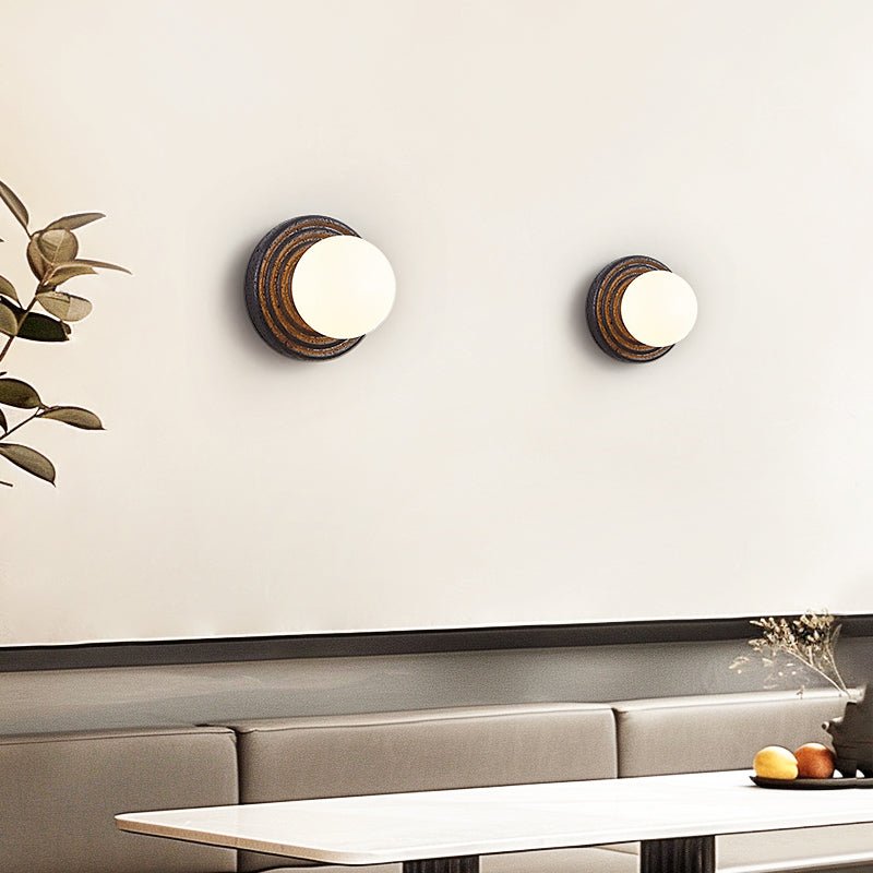 Eurybia - Concentric Travertine Ring Sconce