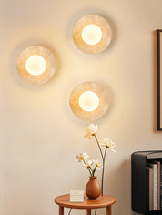 Laomedeia - Travertine and Opal Glass Sconce
