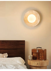 Laomedeia - Travertine and Opal Glass Sconce