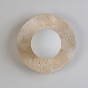 Laomedeia - Travertine and Opal Glass Sconce