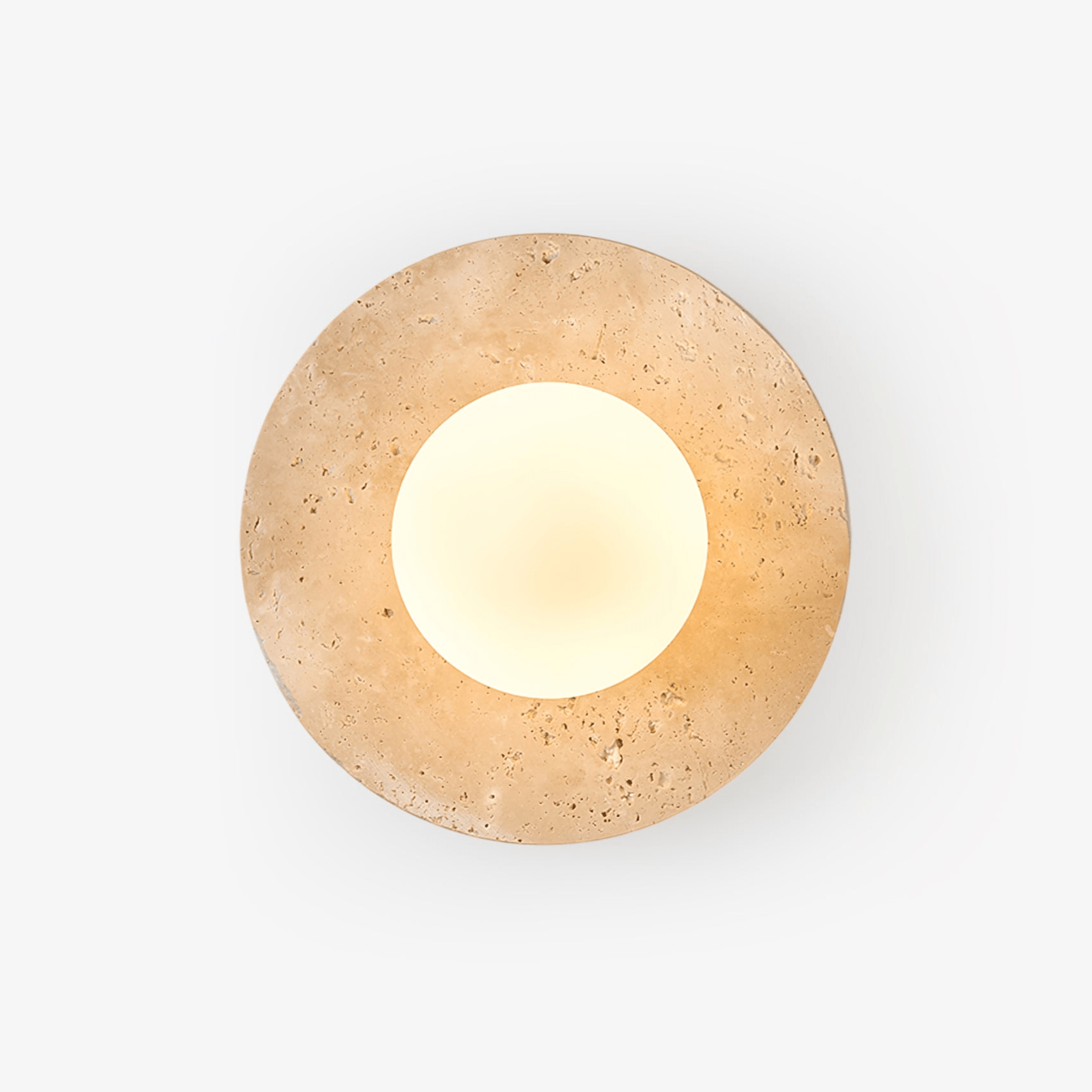 Laomedeia - Travertine and Opal Glass Sconce