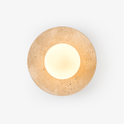 Laomedeia - Travertine and Opal Glass Sconce