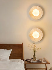 Laomedeia - Travertine and Opal Glass Sconce