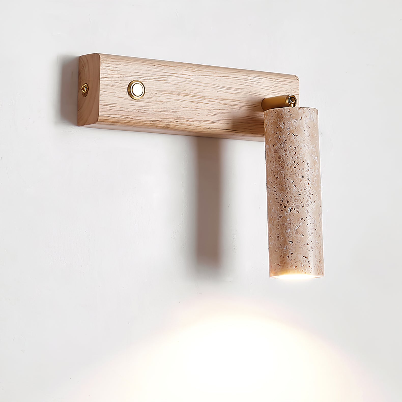 Orpheus - Travertine Torch Wall Lamp