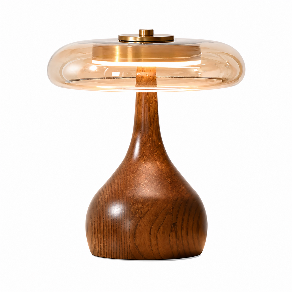 Lyra - Wood Glass Table Lamp