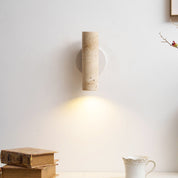 Euterpe - Travertine Cylinder Wall Sconce