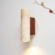 Euterpe - Travertine Cylinder Wall Sconce