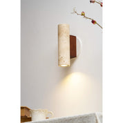 Euterpe - Travertine Cylinder Wall Sconce
