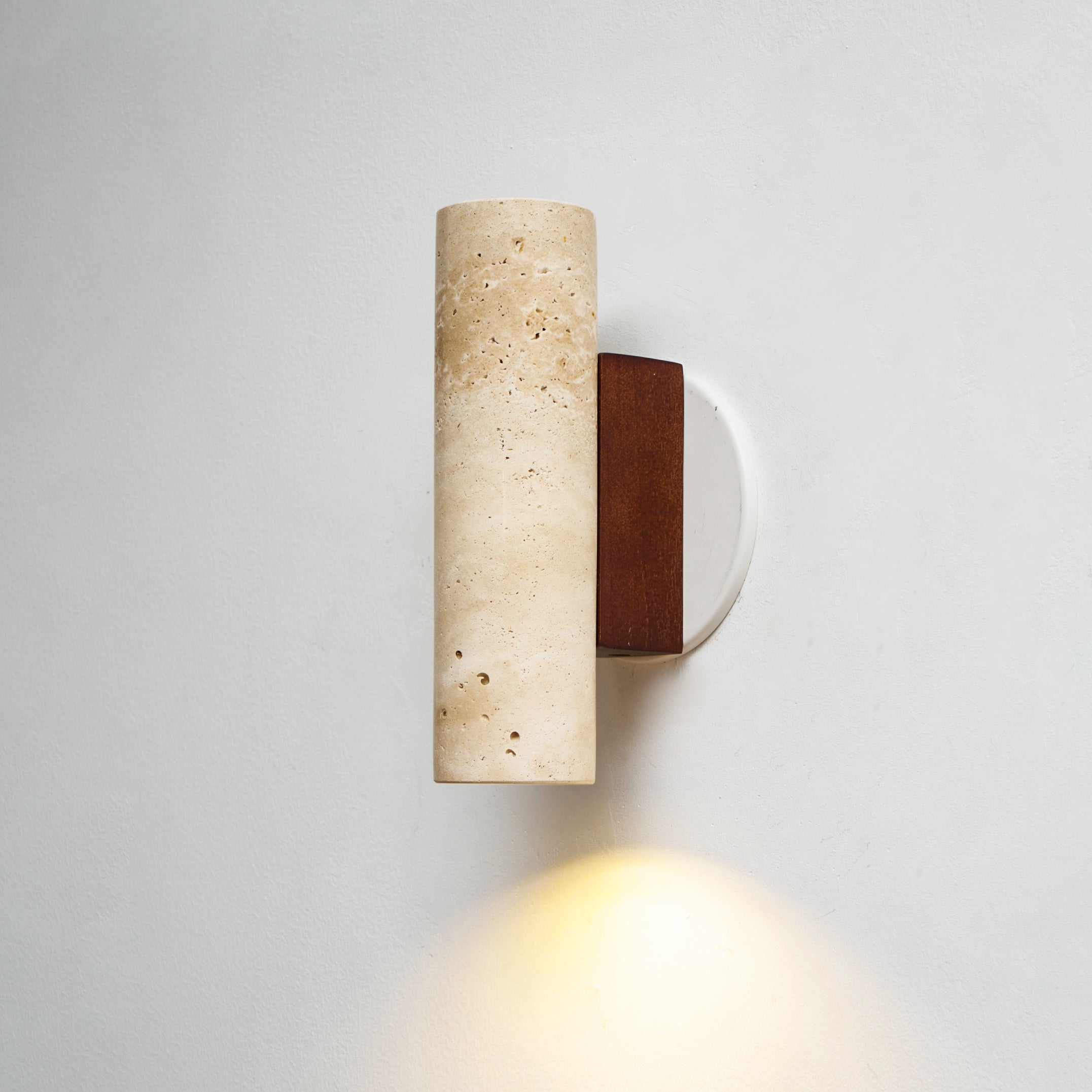 Euterpe - Travertine Cylinder Wall Sconce