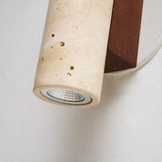 Euterpe - Travertine Cylinder Wall Sconce