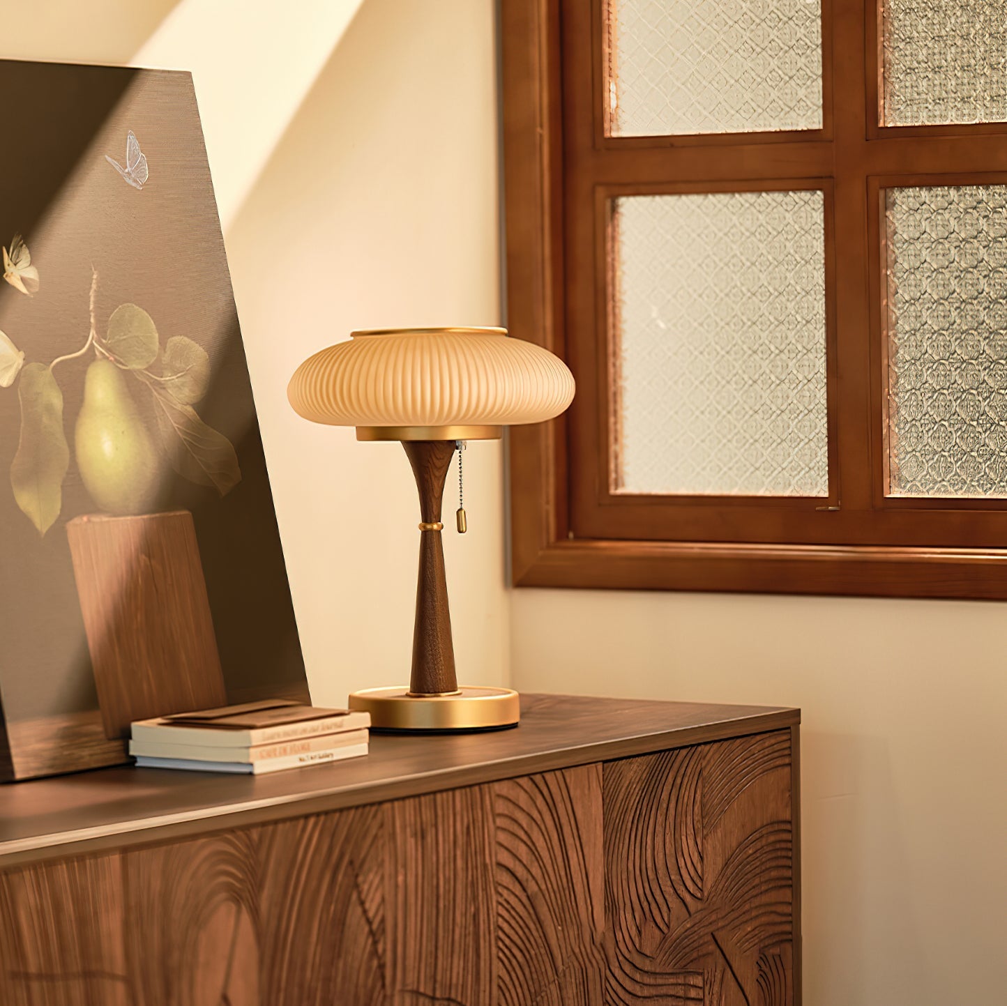 Thallo - Mushroom Glass Shade Table Lamp