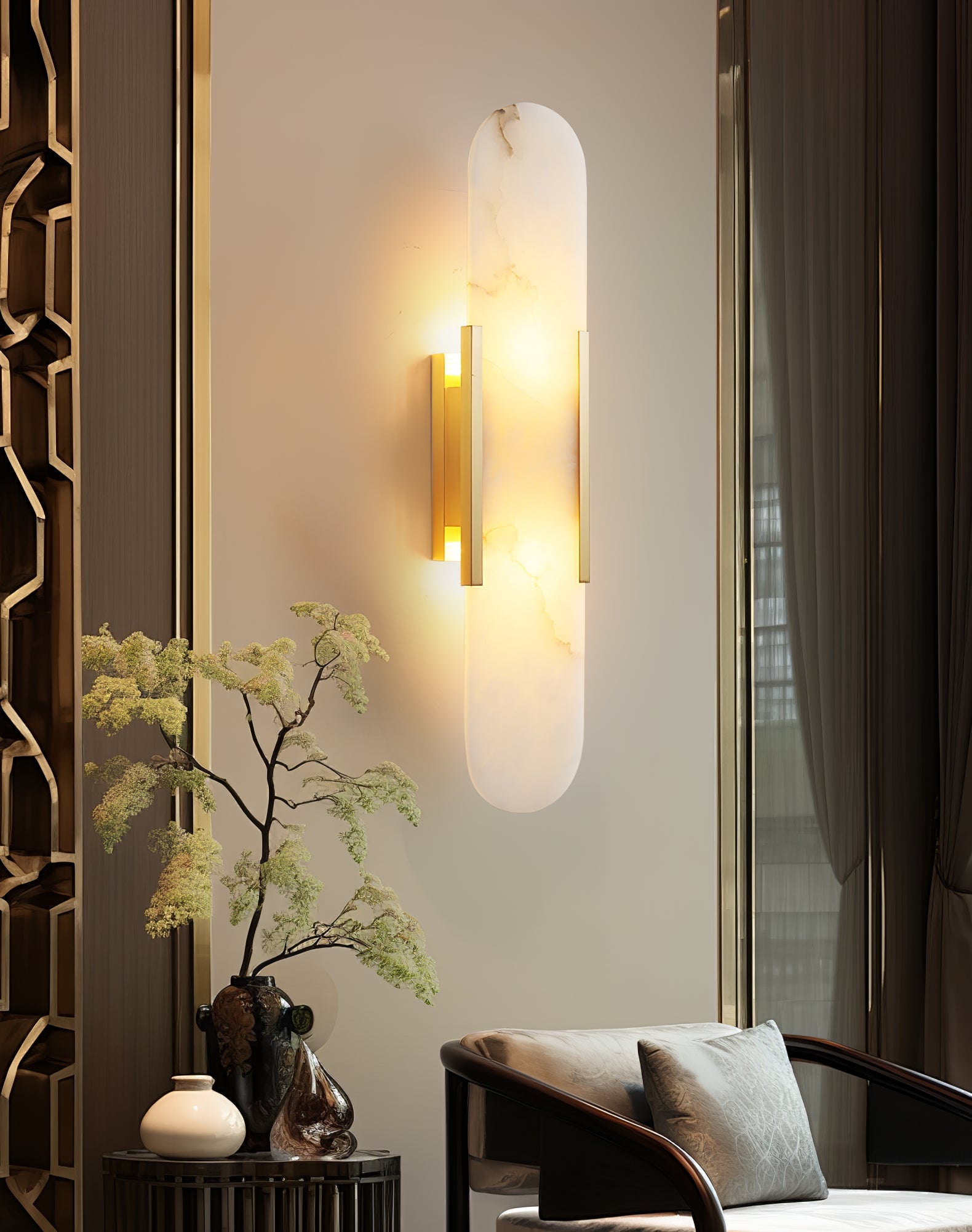 Prymno - Alabaster Wall Sconce