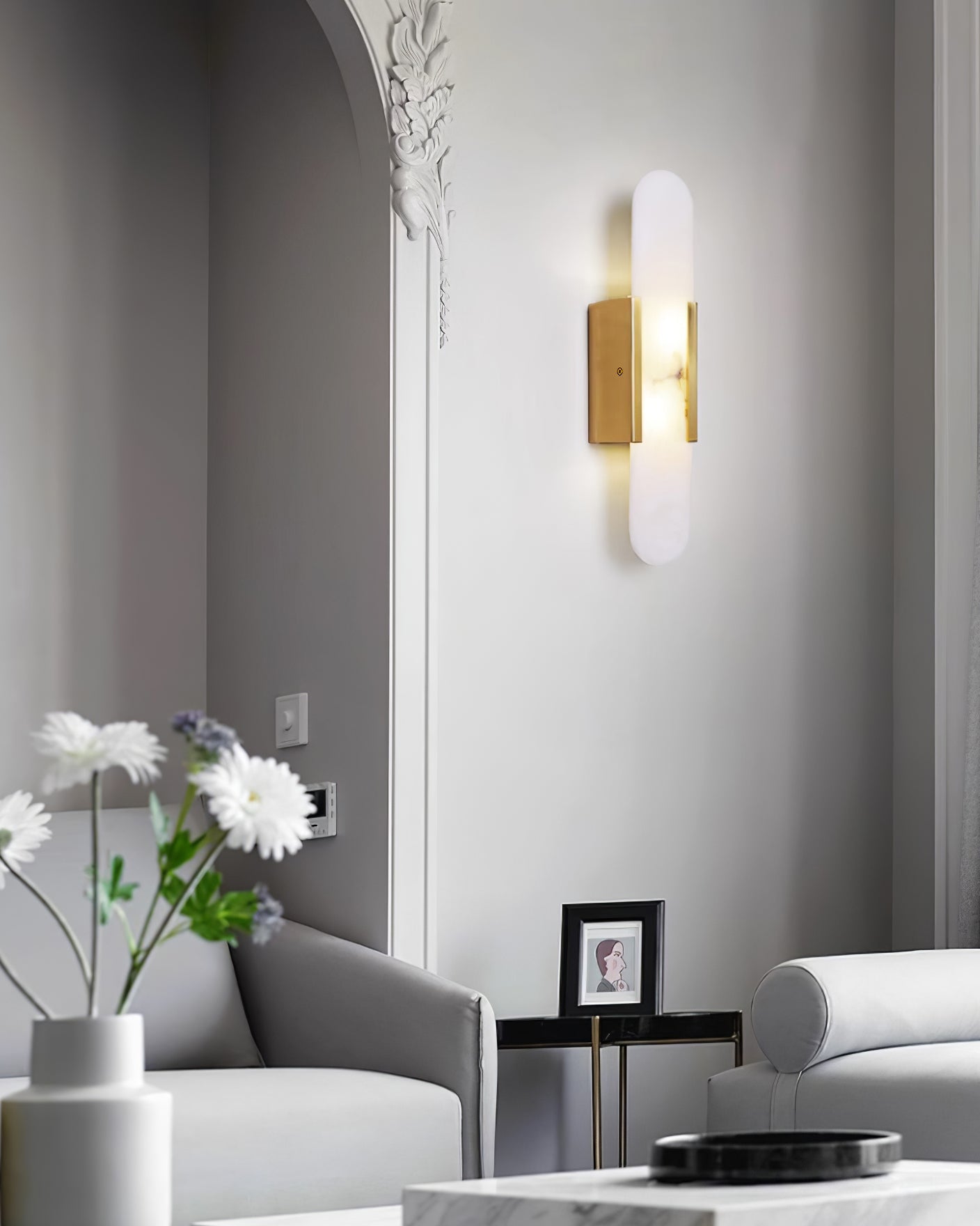 Prymno - Alabaster Wall Sconce