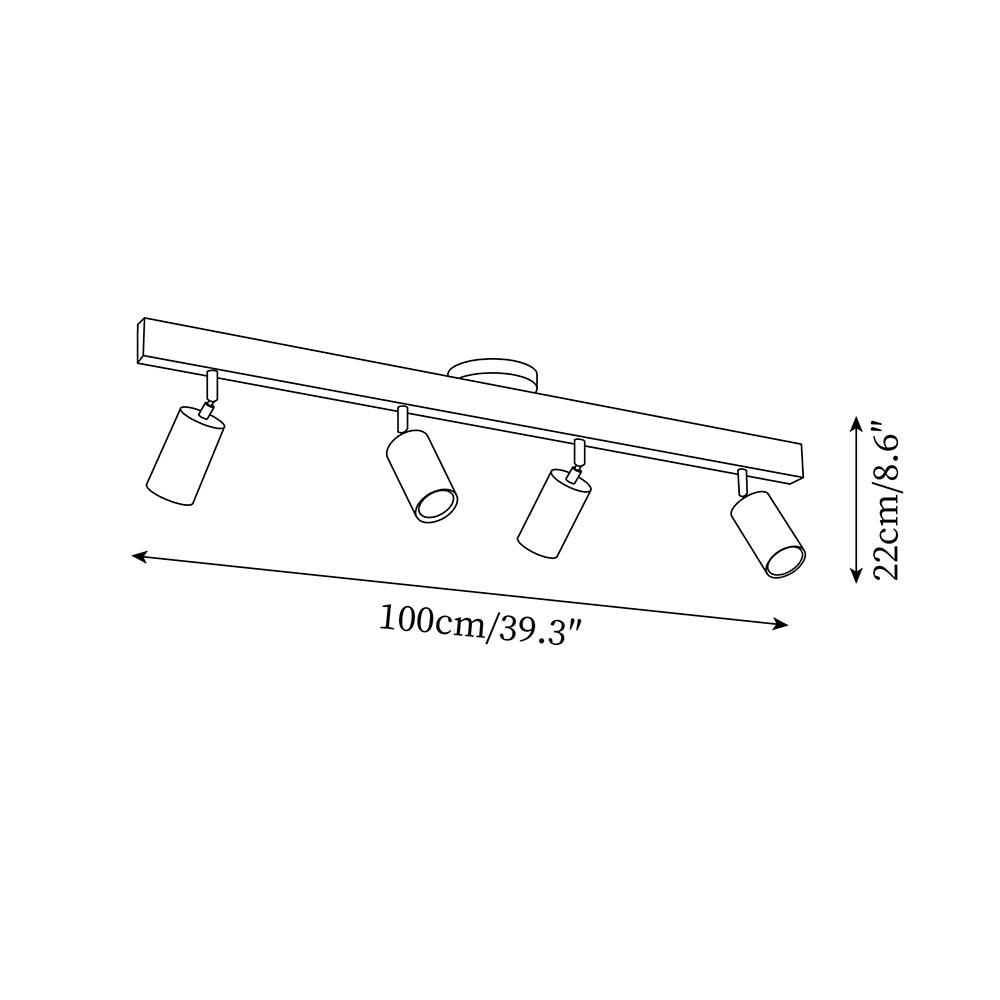 Philyra - Wood Rail Track Lighting