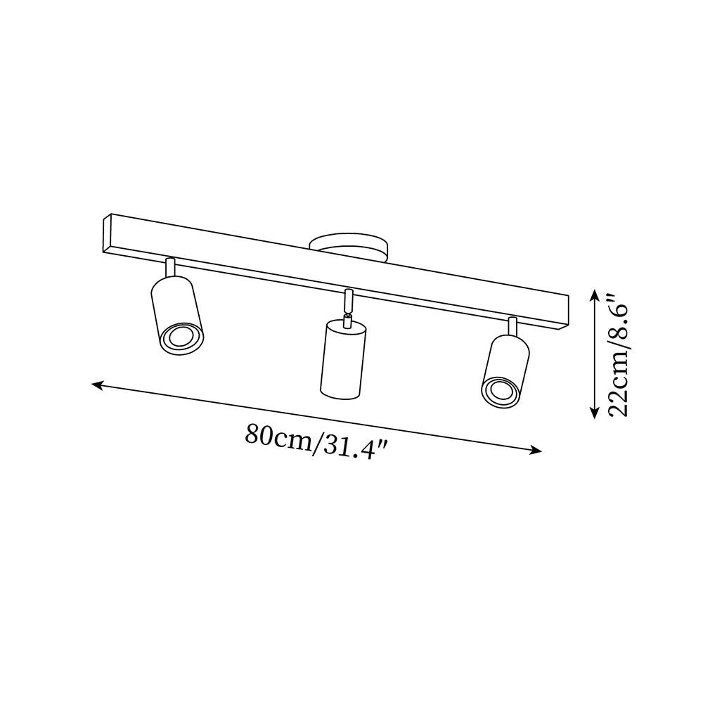 Philyra - Wood Rail Track Lighting