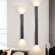 Lethe - Black Travertine Linear Wall Lamp