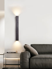 Lethe - Black Travertine Linear Wall Lamp
