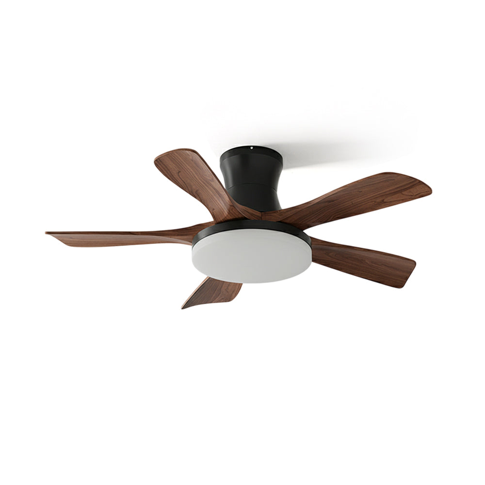 Mindy Walnut Blade LED Ceiling Fan Light
