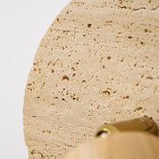 Idmon - Travertine and Wood Wall Lamp