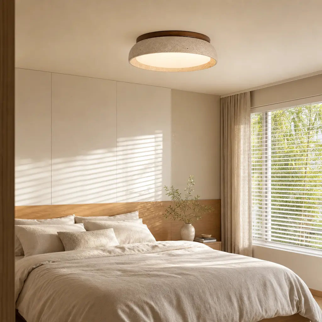 Kalypso - Travertine Flush Mount Ceiling Light