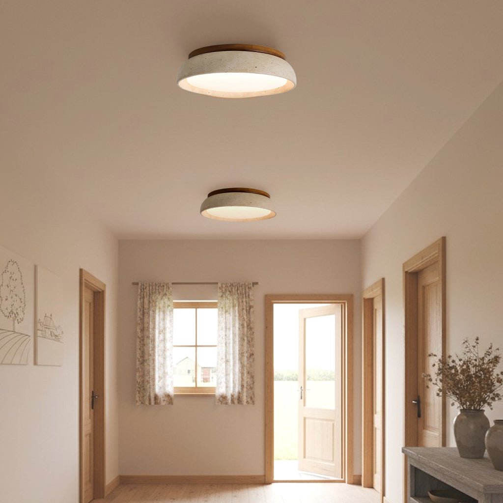 Kalypso - Travertine Flush Mount Ceiling Light