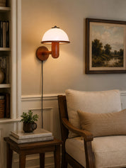 Amaltheia - Dark Oak Plug-In Wall Lamp