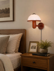 Amaltheia - Dark Oak Plug-In Wall Lamp