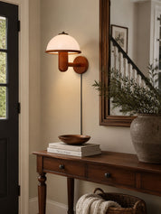 Amaltheia - Dark Oak Plug-In Wall Lamp