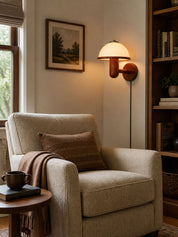 Amaltheia - Dark Oak Plug-In Wall Lamp