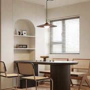 Zeke Walnut Swing Arm Pendant Light – detail 2