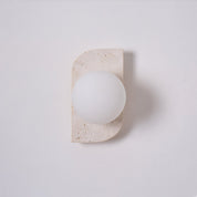Phaidra - Globe Travertine Wall Light