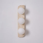 Phaidra - Globe Travertine Wall Light