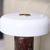 Hespera - Cordless Marble and Opaline Glass Table Lamp