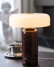 Hespera - Cordless Marble and Opaline Glass Table Lamp