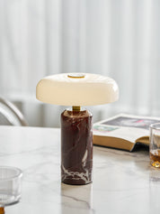 Hespera - Cordless Marble and Opaline Glass Table Lamp