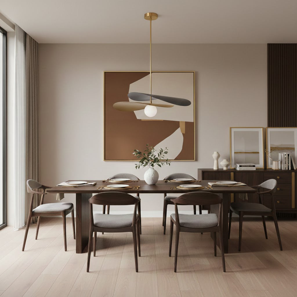 Ned Mid-Century Leaf Petal Pendant Light – detail 6