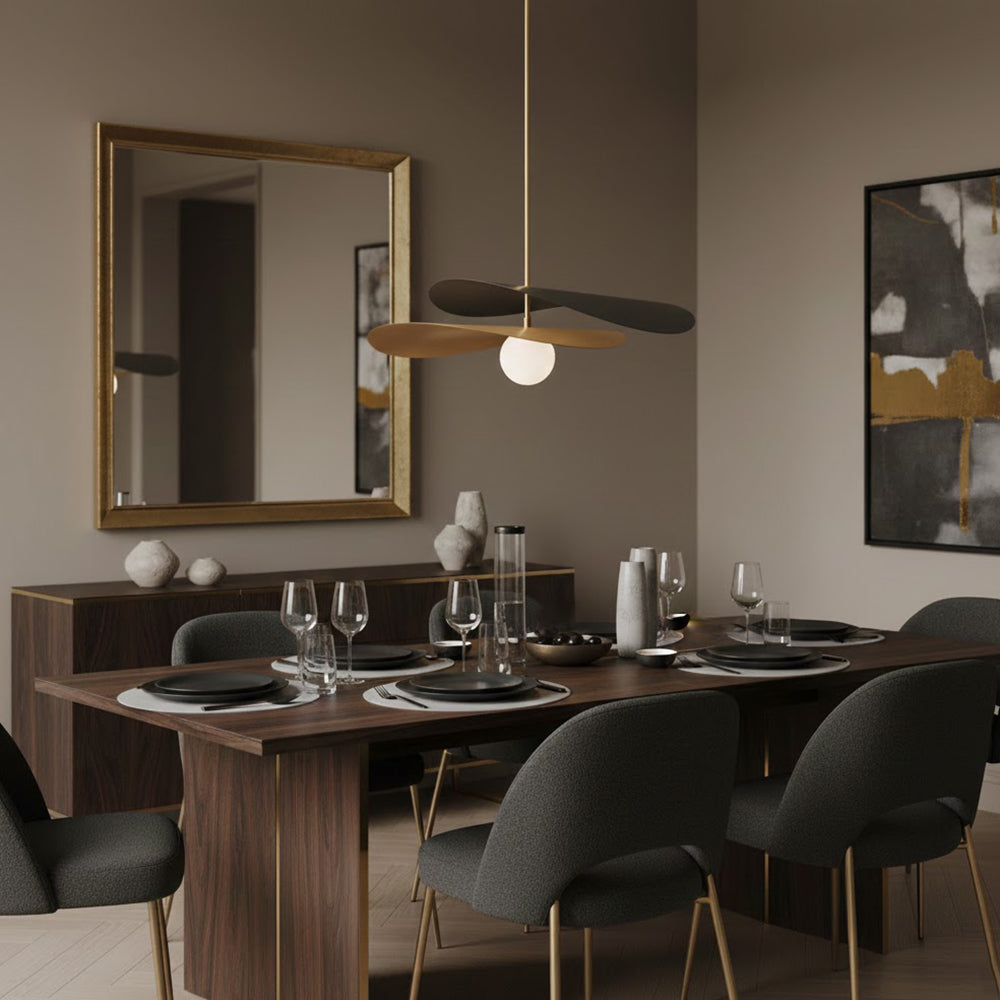 Ned Mid-Century Leaf Petal Pendant Light – detail 8