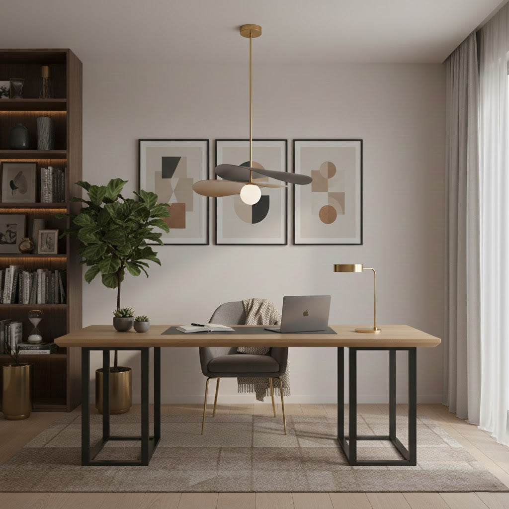 Ned Mid-Century Leaf Petal Pendant Light – detail 9