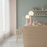 Kore - Colored Resin and White Glass Globe Table Lamp
