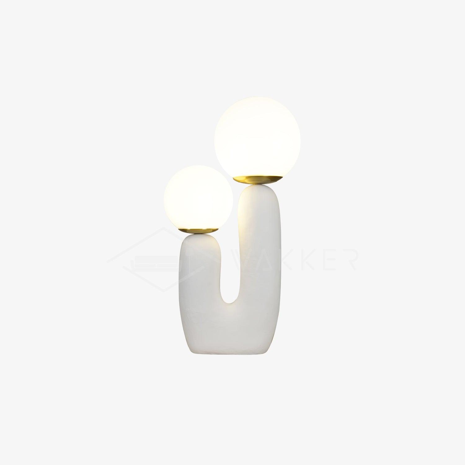 Kore - Colored Resin and White Glass Globe Table Lamp
