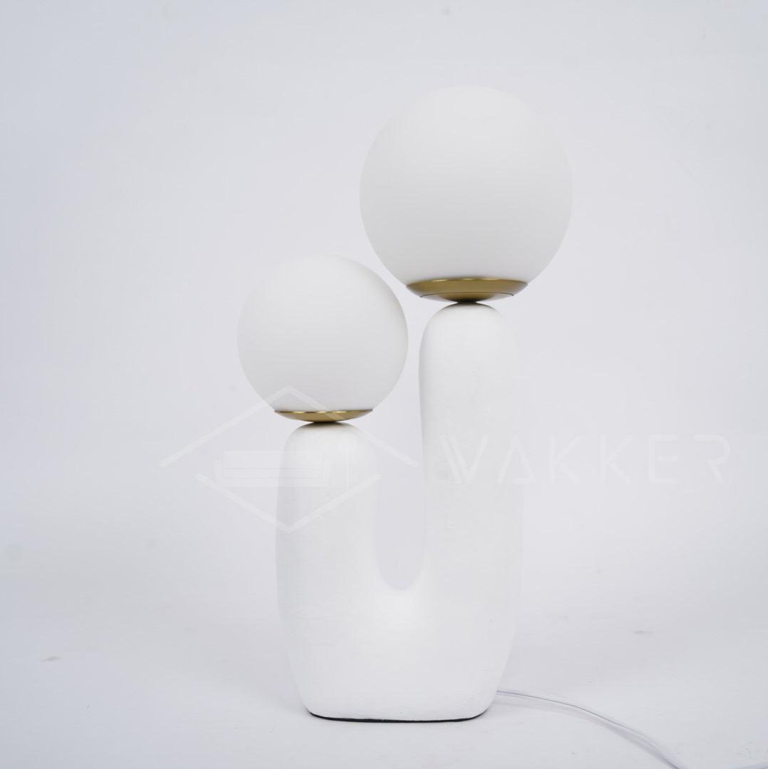 Kore - Colored Resin and White Glass Globe Table Lamp