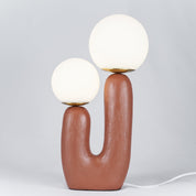 Kore - Colored Resin and White Glass Globe Table Lamp