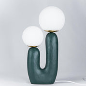 Kore - Colored Resin and White Glass Globe Table Lamp