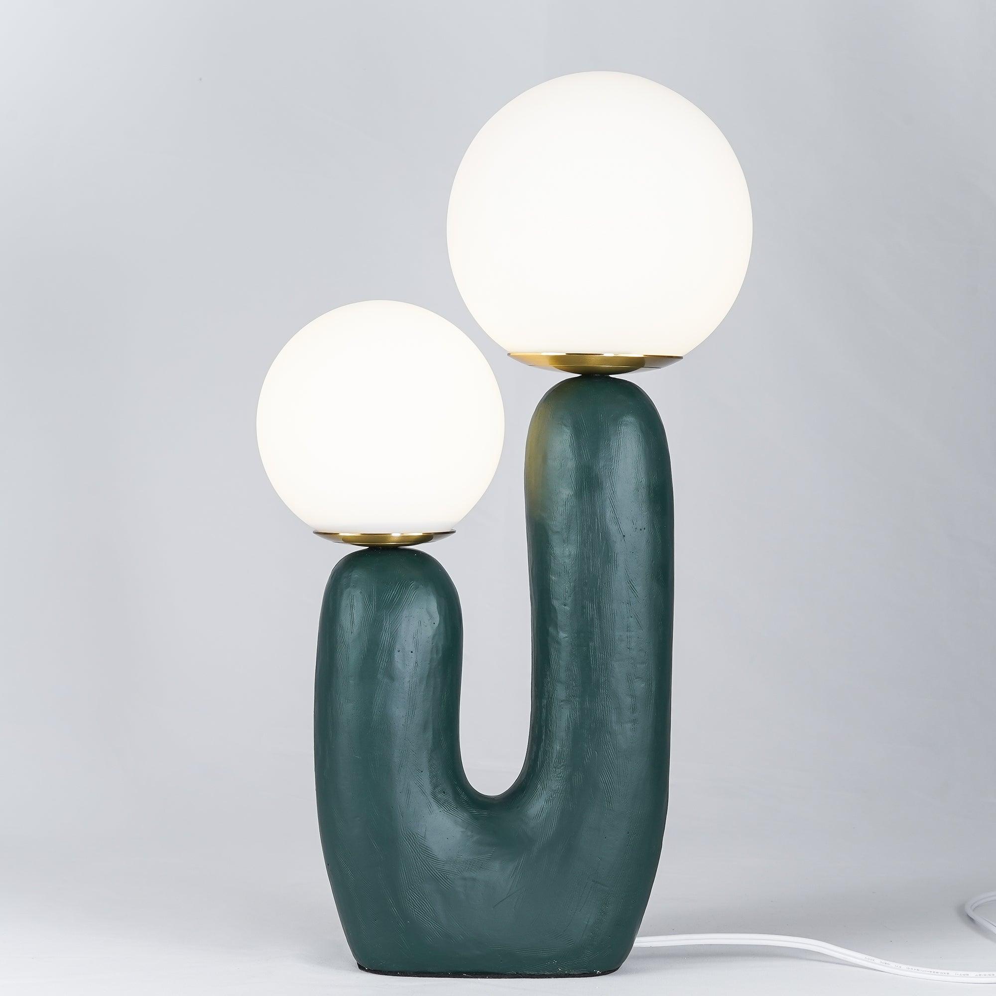Kore - Colored Resin and White Glass Globe Table Lamp
