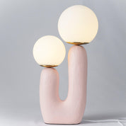 Kore - Colored Resin and White Glass Globe Table Lamp