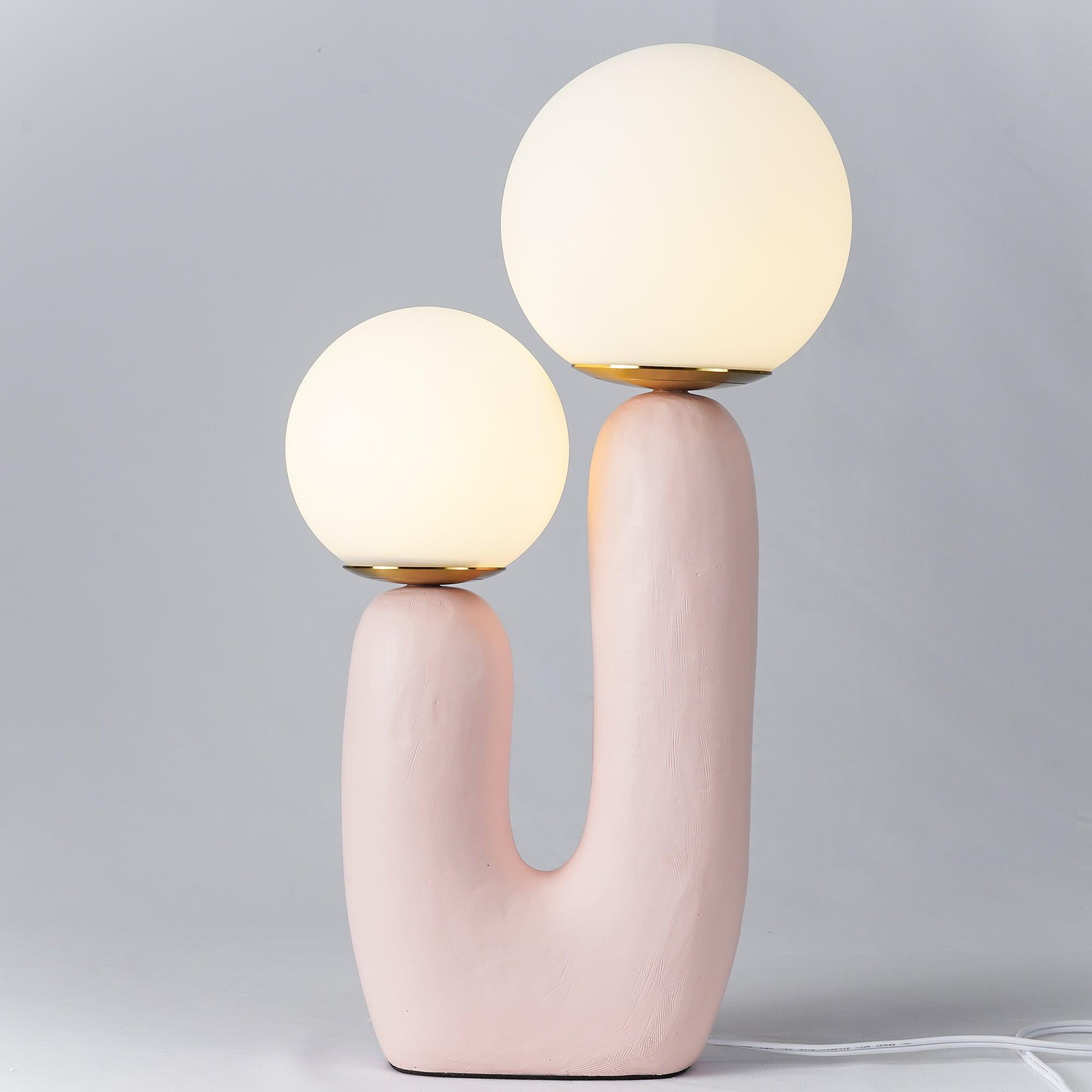 Kore - Colored Resin and White Glass Globe Table Lamp