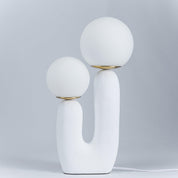 Kore - Colored Resin and White Glass Globe Table Lamp
