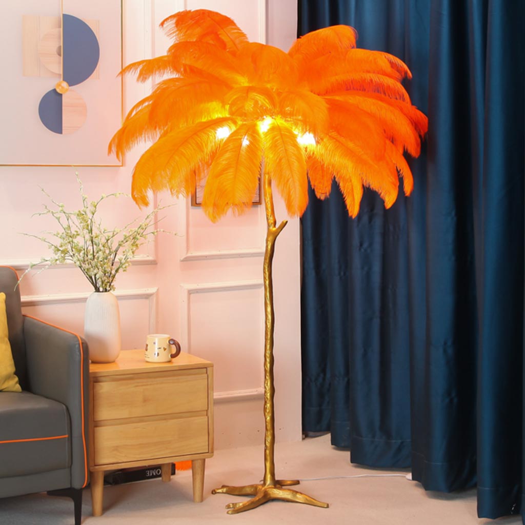 Phoinike - Ostrich Feather Floor Lamp