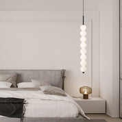 Rhoda Stacked Milk Glass Orb Pendant Light – detail 3